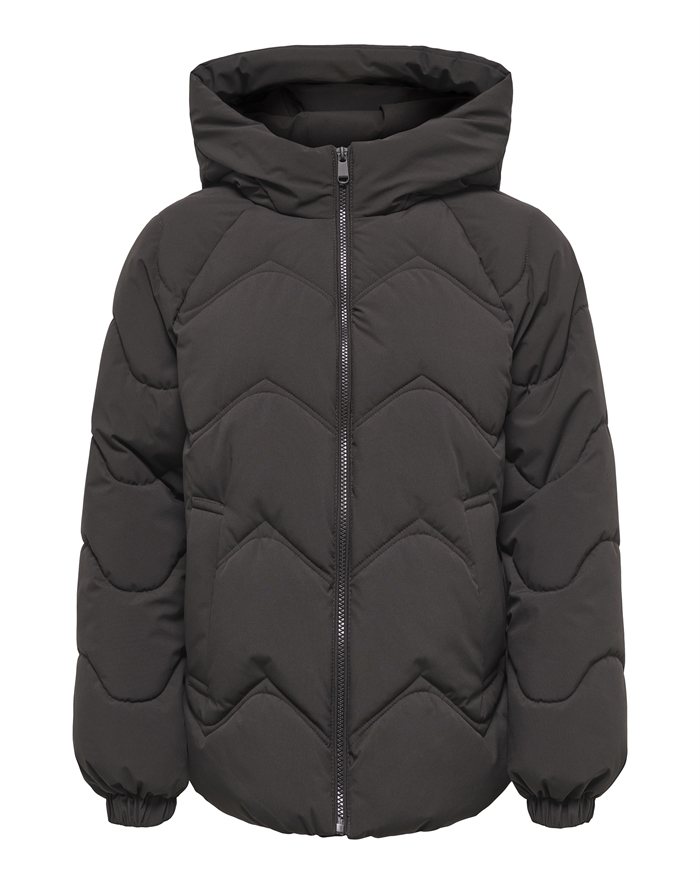 JDY - JDYPower Short Hood Puffer - Chocolate Torte