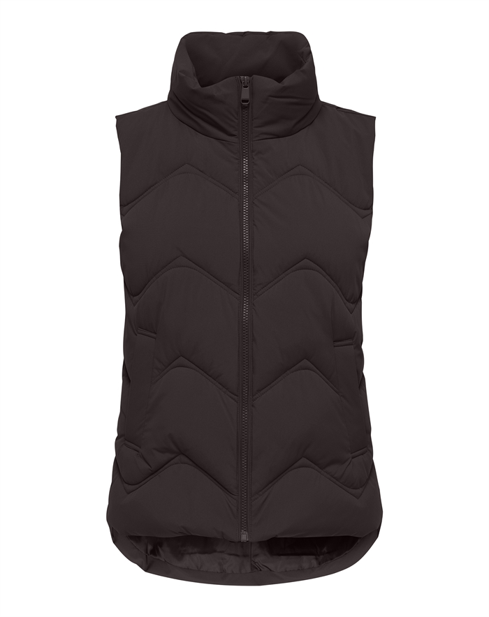 JDY - JDYPower Short Waistcoat Vest - Chocolate Torte 