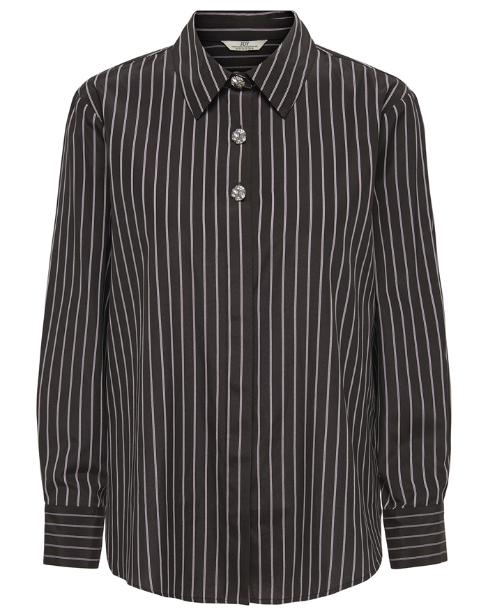JDY - JDYSoho Loose Striped Skjorte - Chocolate Torte