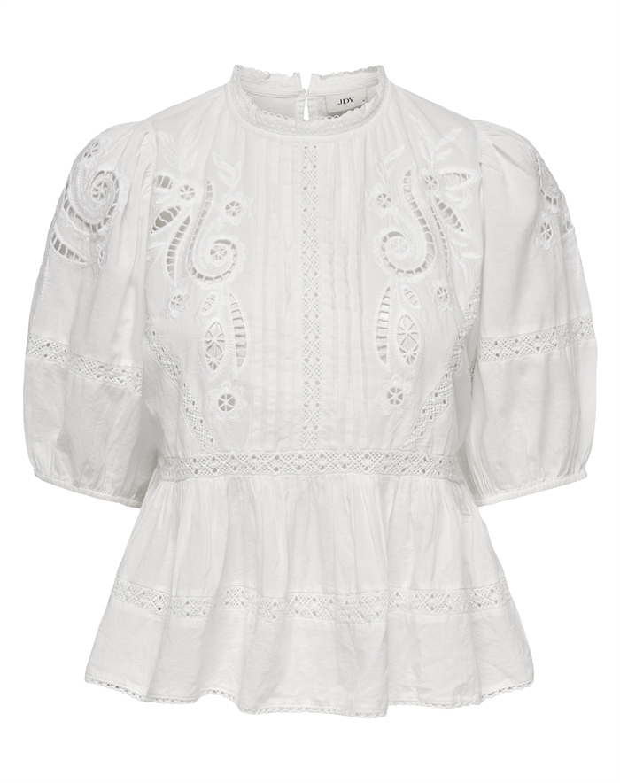 JDY - JDYStarry Lace Bluse - White