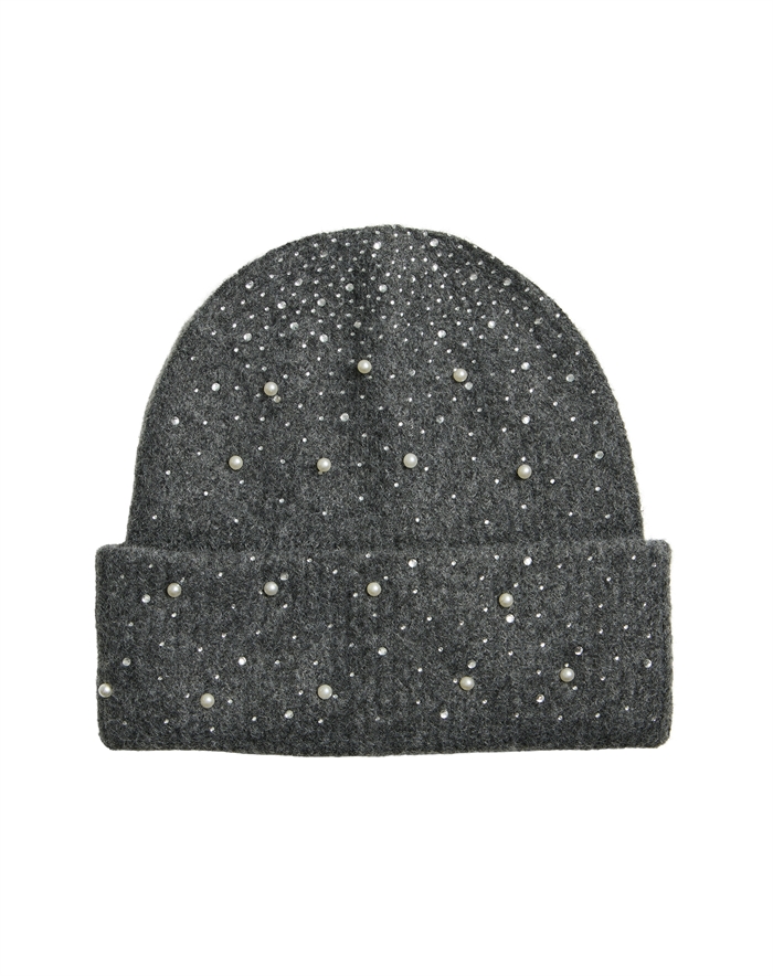  Vila - VISumm Beanie Hue - Dark Grey Melange 