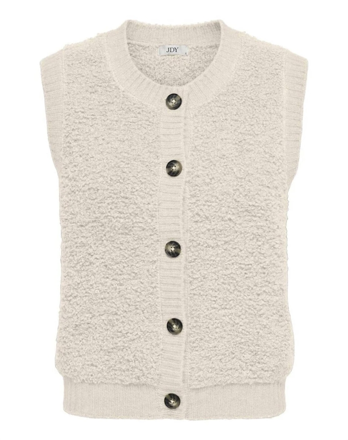 JDY - JDYEira Button Strik Vest - Birch