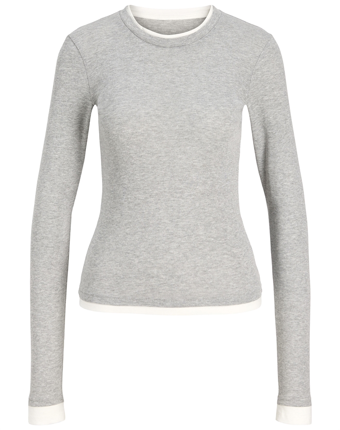 JJXX - JXHenna Contrast Tee - Light Grey Melange