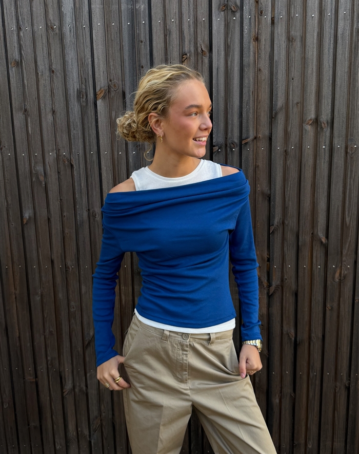 JJXX - JXHenna Off Shoulder Layering Top - True Blue