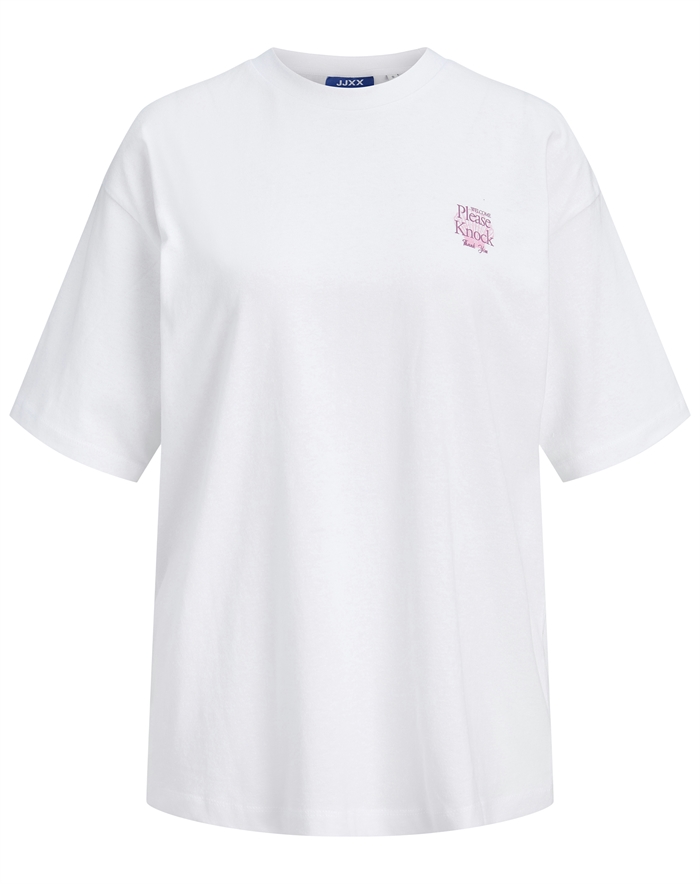 JJXX - JXMillow Loose T-shirt - Bright White/Please Knock