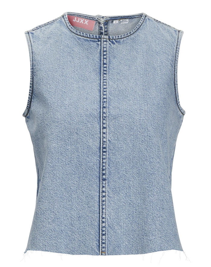 Maggie Cut Off Denim Top - JJXX