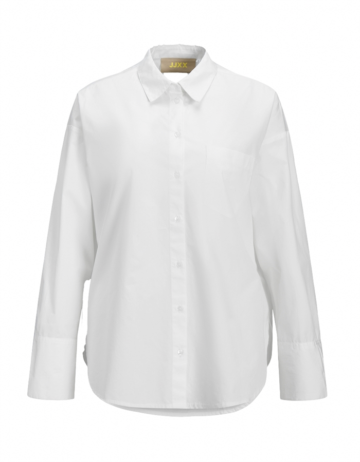 JJXX - JXHenna Poplin Patch Skjorte - Blanc de blanc