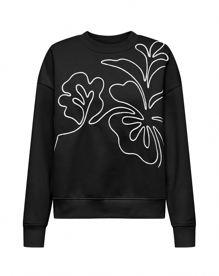 JDY - JDYCanoa Emb Sweater - Black/Emb