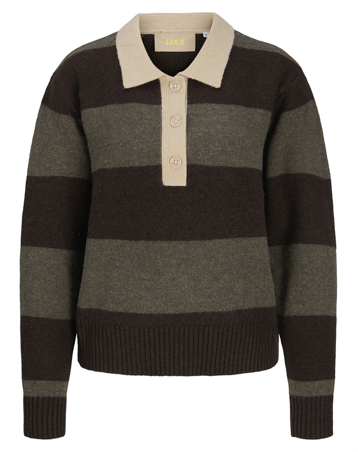 JJXX - JXRuby Polo Strik - Seal Brown