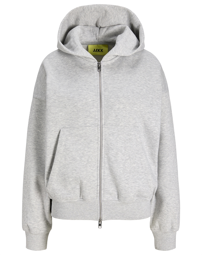 JJXX - JXSophia Boxy Zip Hoodie - Light Grey Melange