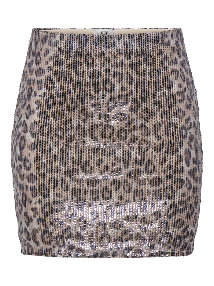 JDY - JDYLeona Sequins Mini Nederdel - Brown Rice