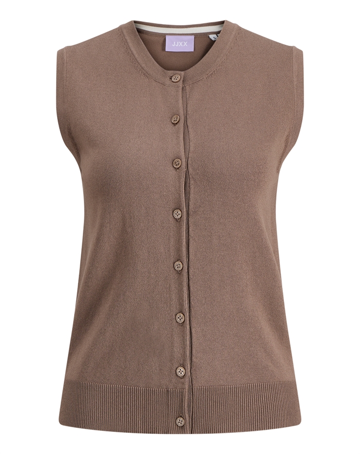 JJXX - JXOphelia Comfy Cardigan Vest - Brown Lentil