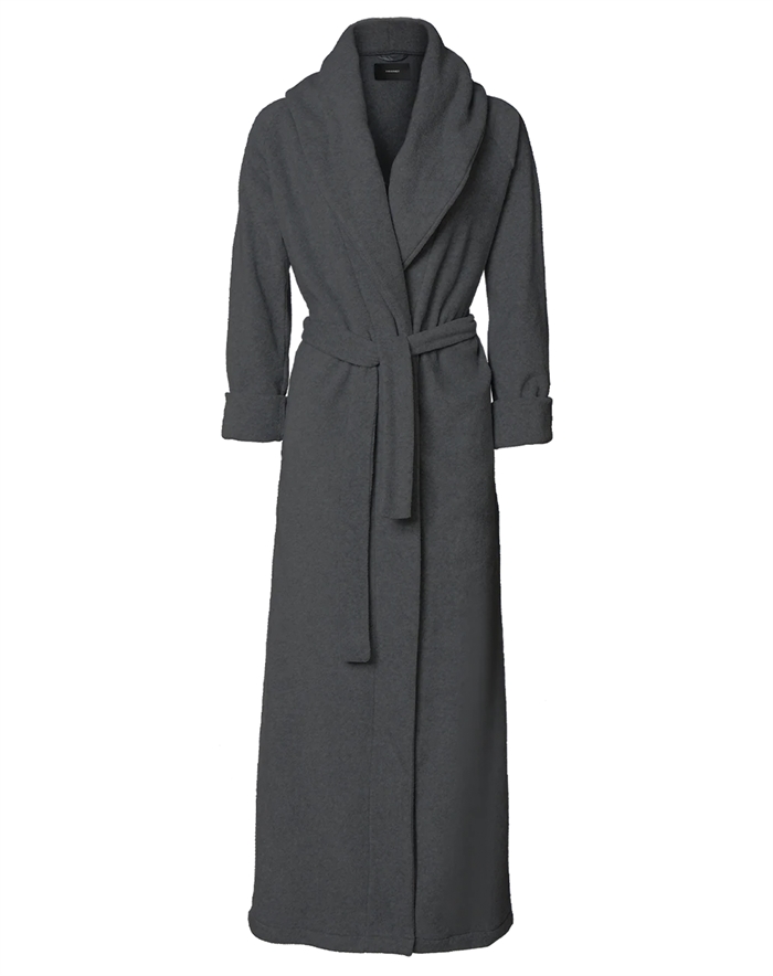 Karmameju - Mount Everest Fleece Badekåbe - Dark Grey