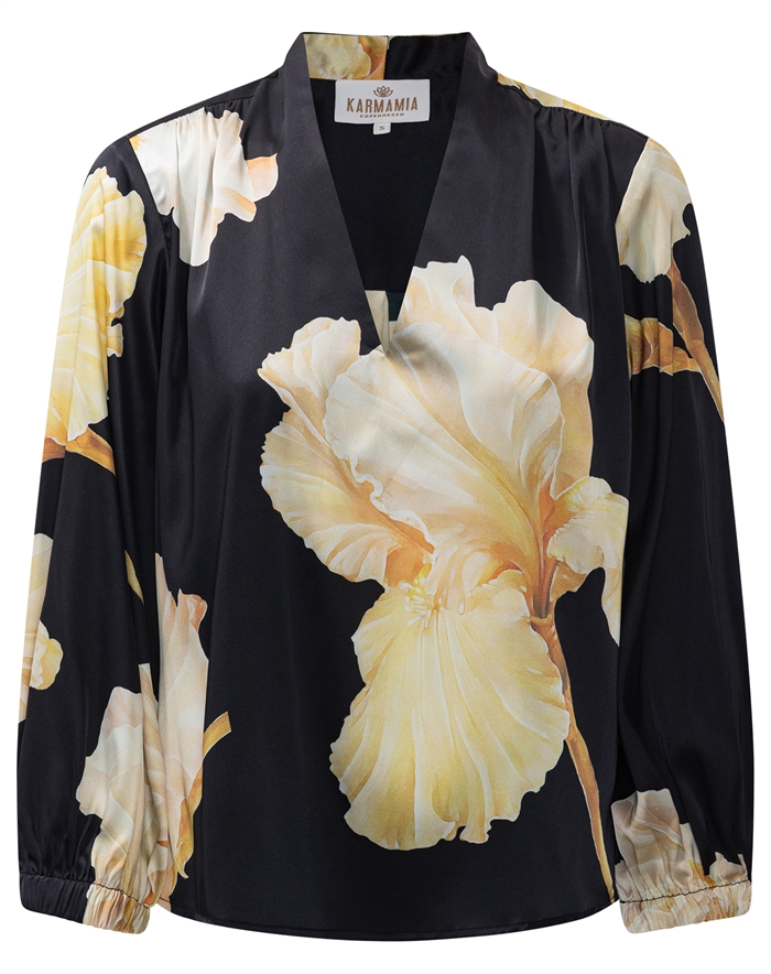 Karmamia Copenhagen - Jody Bluse - Gold Maxi Flower