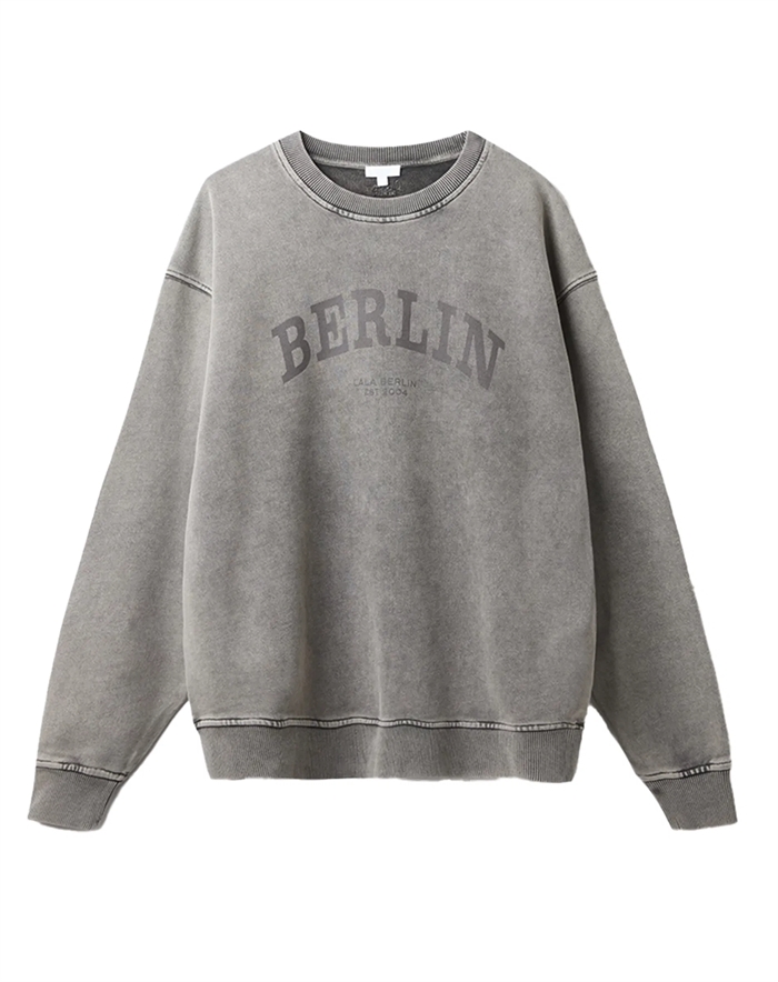 Lala Berlin - Berlin Cotton Sweatshirt - Washed Grey