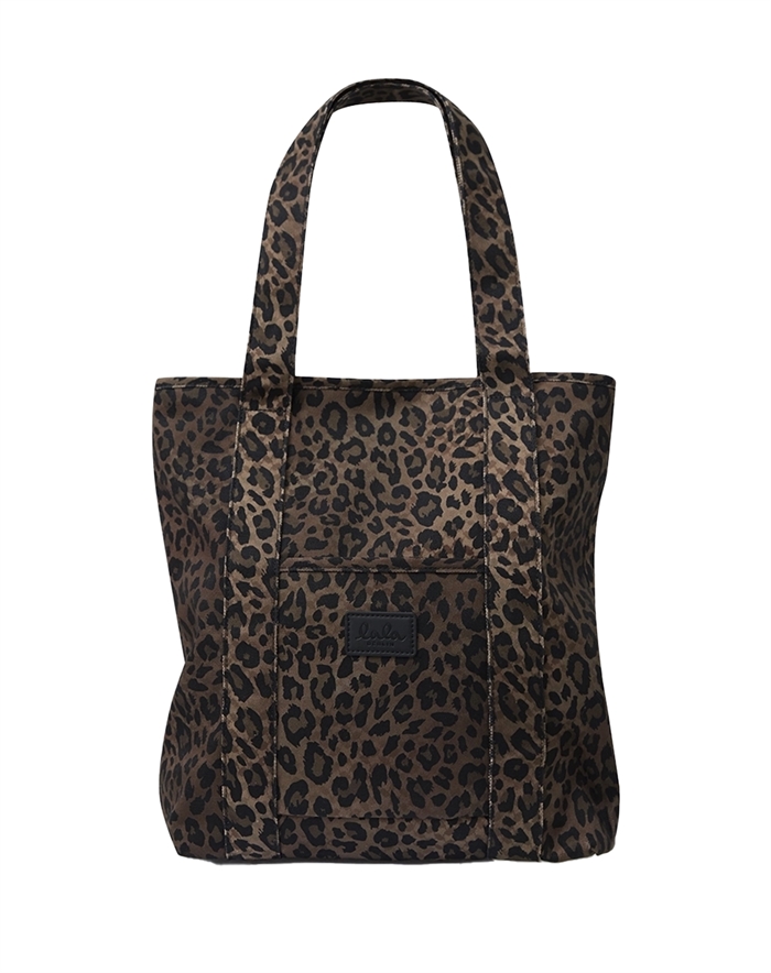 Lala Berlin - Carmela Printed Canvas Tote Taske - Dark Brown Leo