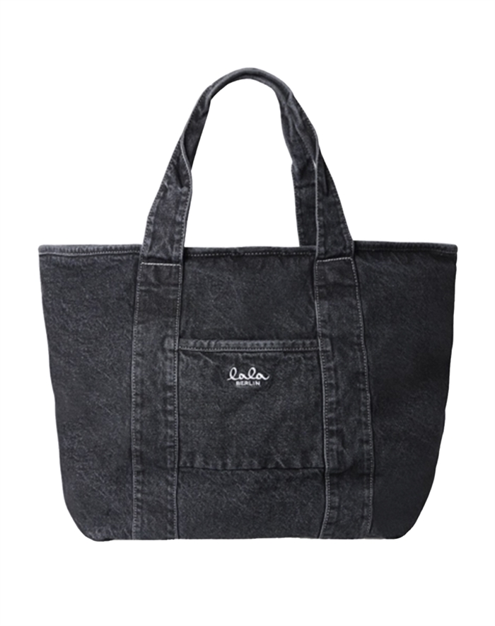 Lala Berlin - Merge Denim East West Taske - Washed Black