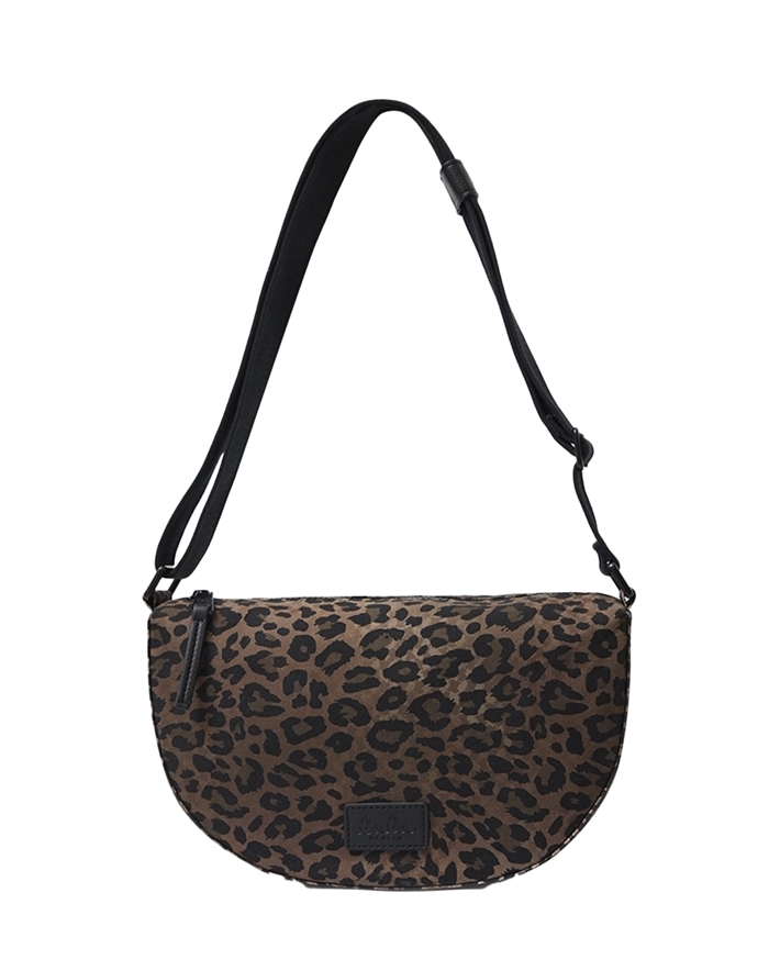 Lala Berlin - Melly Printed Canvas Crossbody Taske - Dark Brown Leo