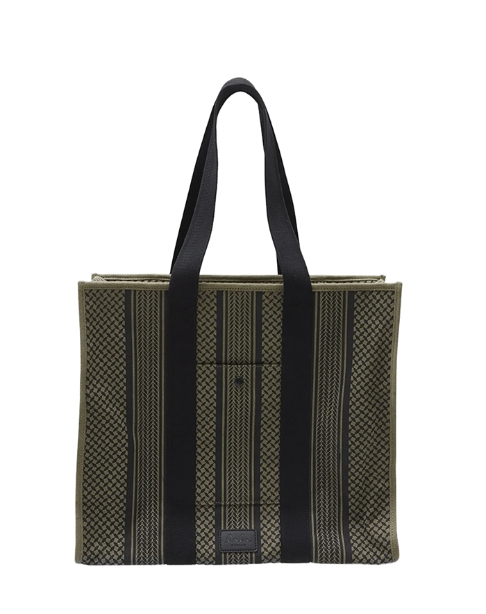 Mason Shopper Canvas Taske - Olive/Black - Lala Berlin