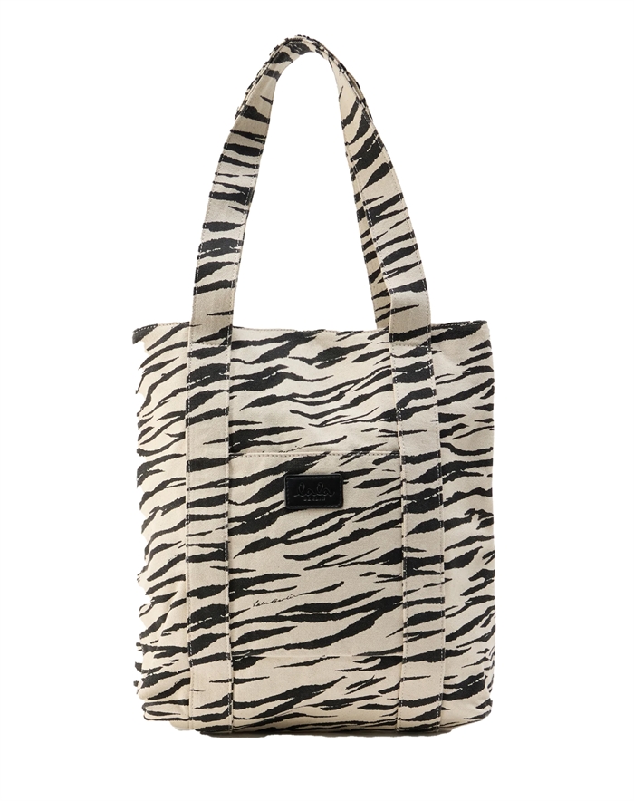 Lala Berlin - Carmela 2.0 Printed Canvas Taske - White Black Tiger