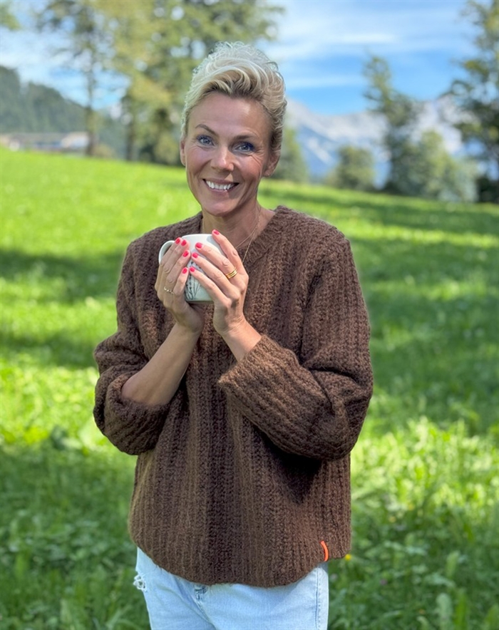 Lene Beier x Lind - LBKaffetid Strik - Brown