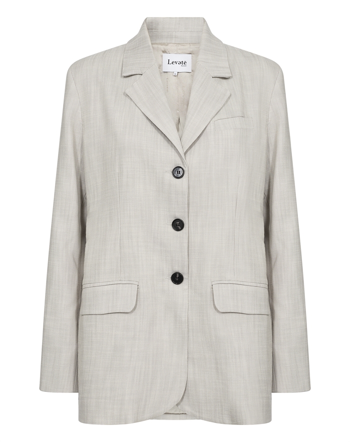 Leveté Room - Kanya 1 Blazer - Silver Cloud Melange
