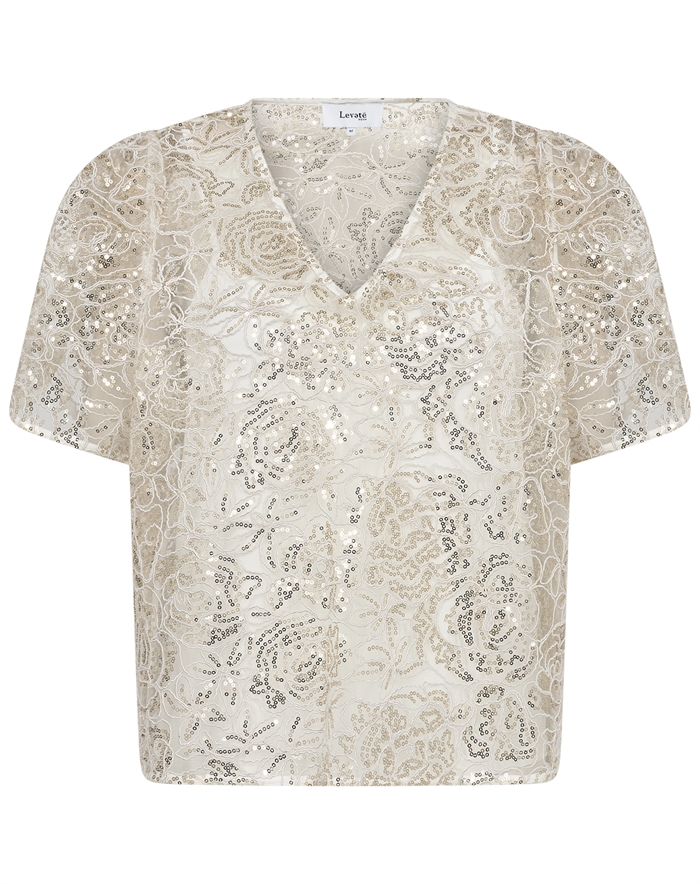 Leveté Room - LR-Karolina 2 Bluse - Star White Combi