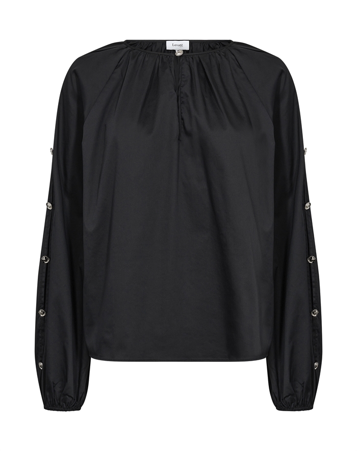  Leveté Room - LR-Isla Solid 131 Bluse - Black