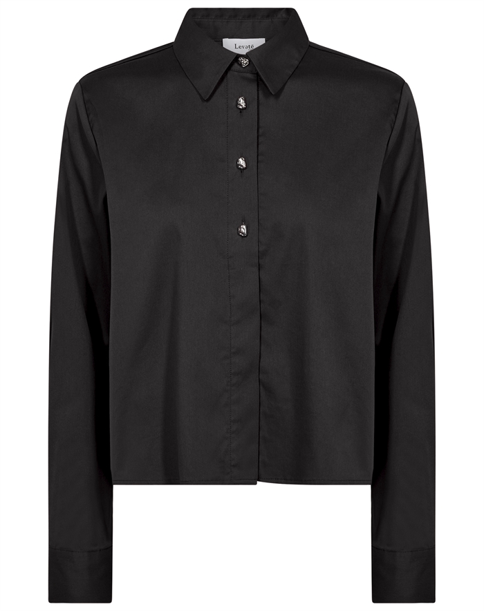 Leveté Room - LR-Isla Solid 136 Skjorte - Black