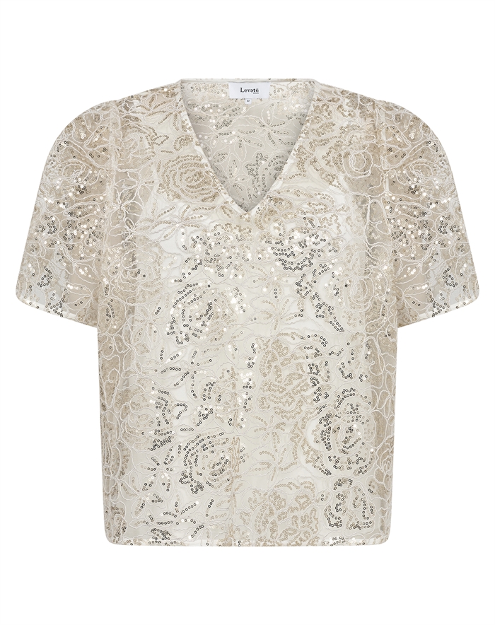 Leveté Room - LR-Karolina 2 Bluse - Star White Combi