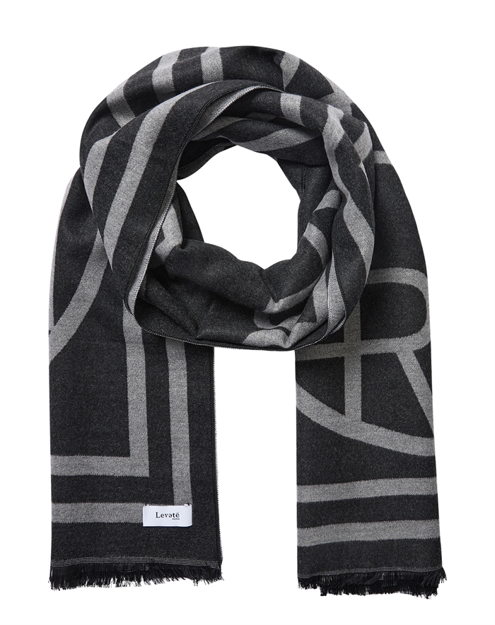 Leveté Room - LR-Hartley 1 Halstørklæde - Dark Grey M Combi