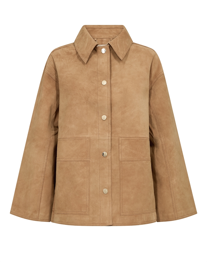 Mos Mosh - MMJustina Suede Jakke - Tan 