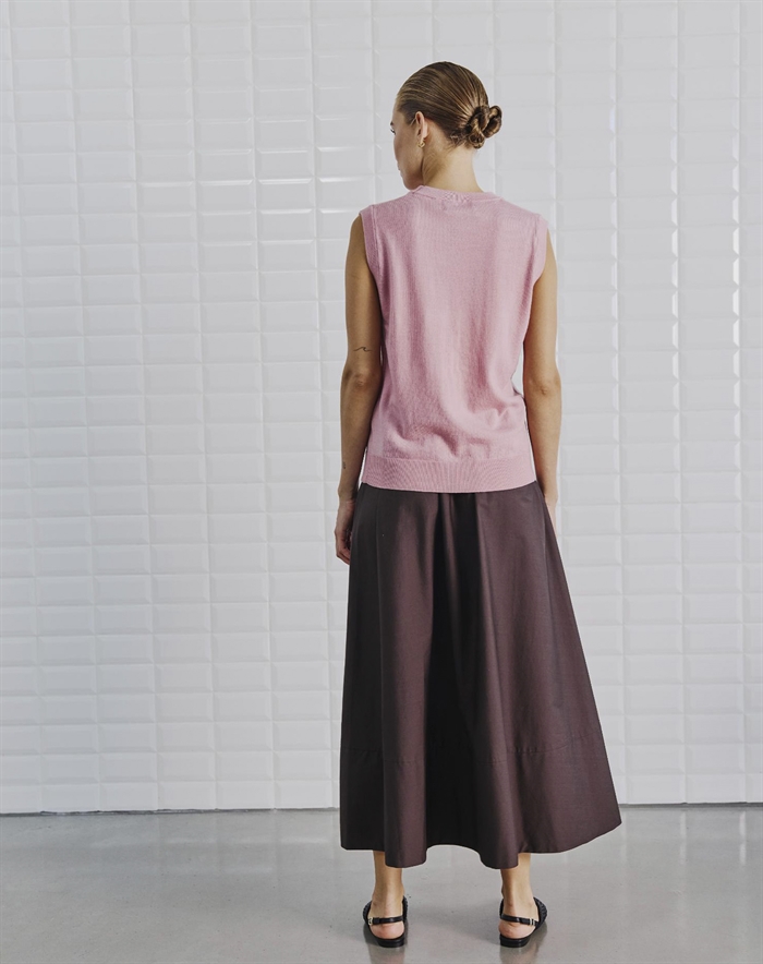 Withblack - WBLMilan Maxi Nederdel - Chocolate 