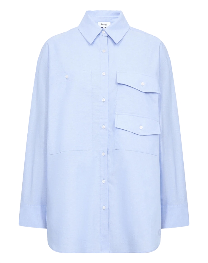 Leveté Room - LR - Sage 2 Skjorte - Sky Blue