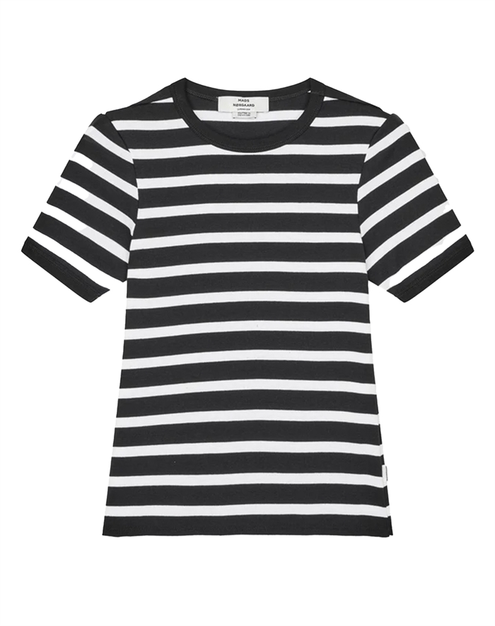 Mads Nørgaard - Grace Stripe June T-shirt - Black/White