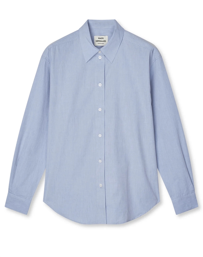 Mads Nørgaard - Prime Poplin Crelly Skjorte - Eventide