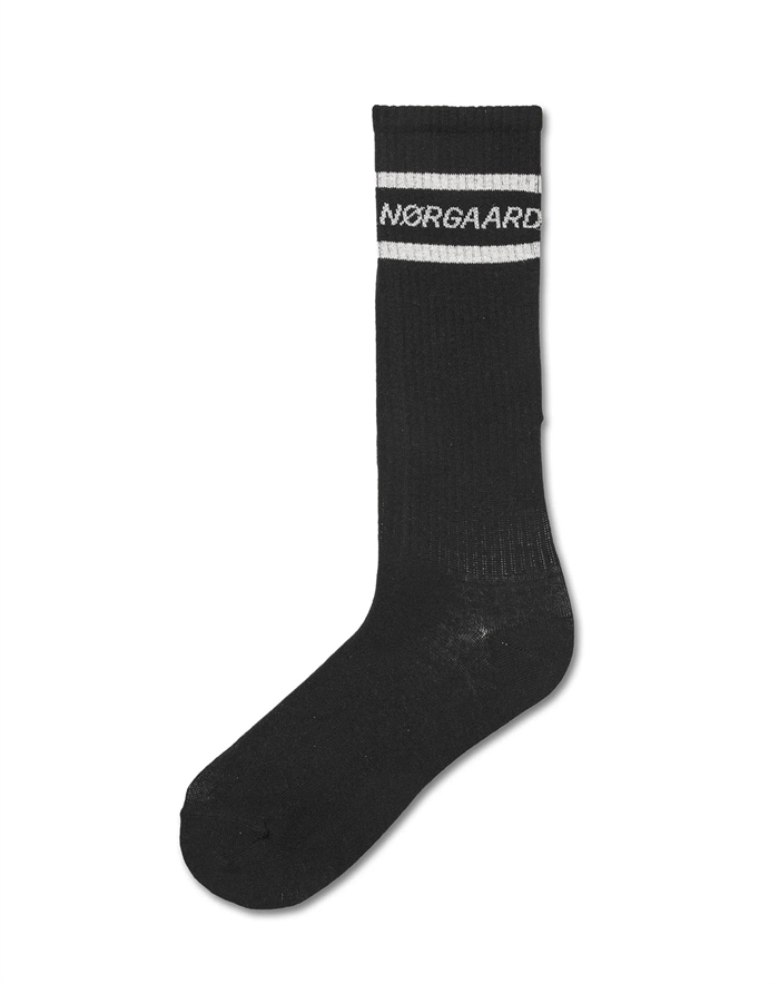 Mads Nørgaard - Single Sport Logo Strømper - Black