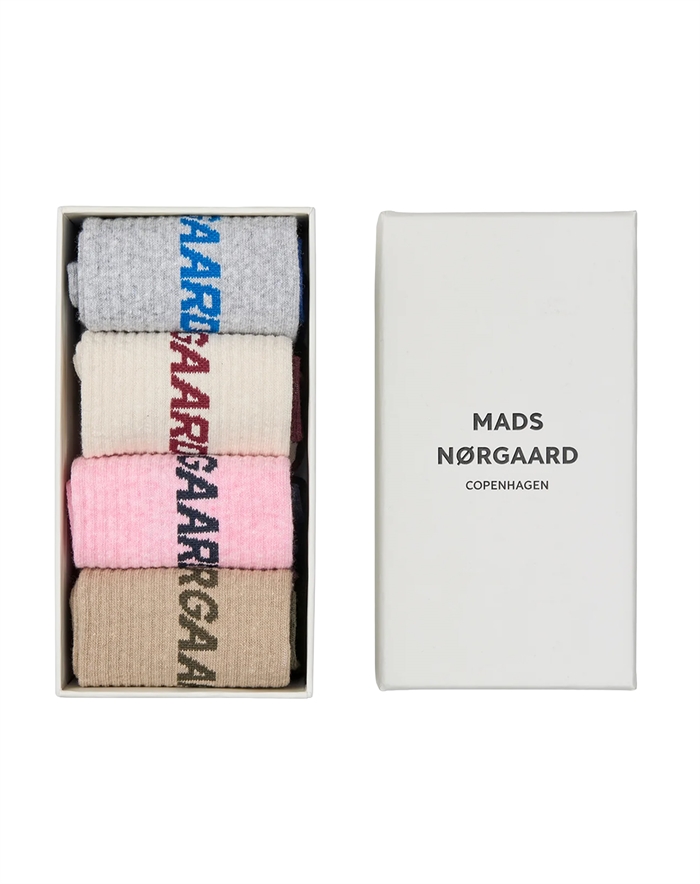 Mads Nørgaard - Sock Box Logo Stepper Strømper - Sock Box Mix 