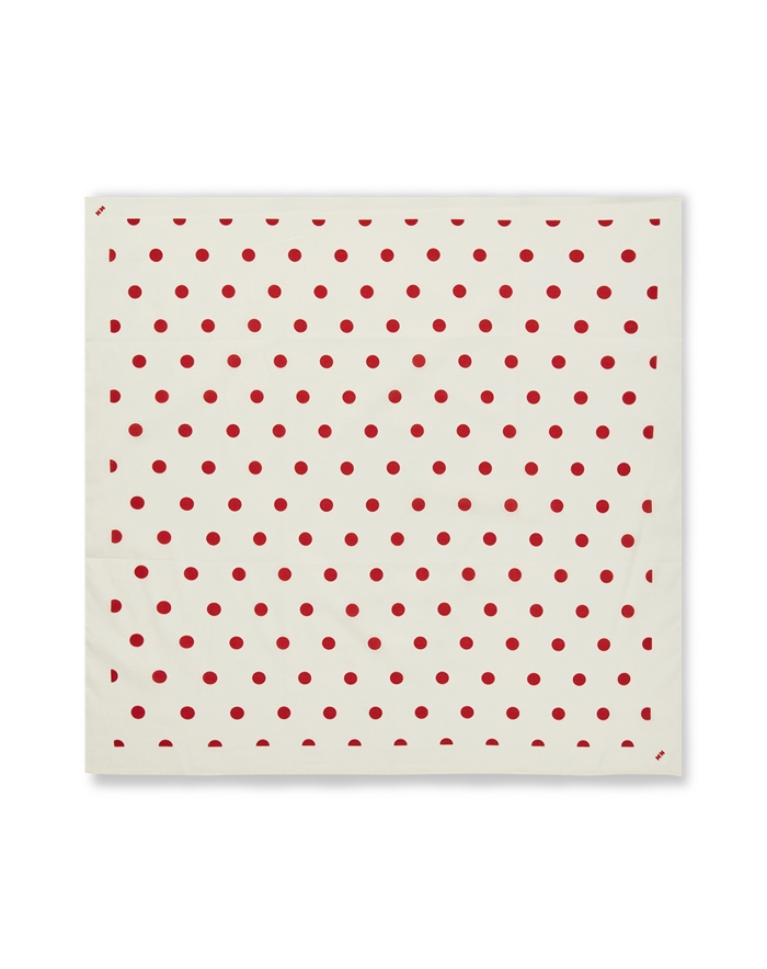 Mads Nørgaard - Soft Cotton Self Dot Tørklæde - Dot AOP Fiery Red 