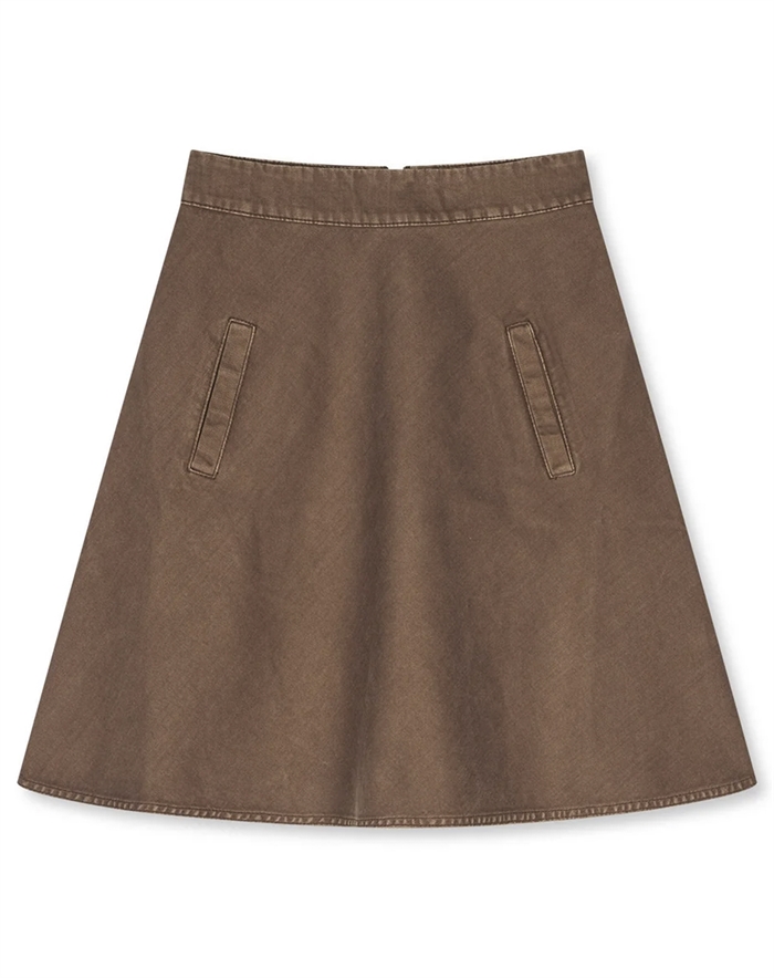 Mads Nørgaard - Soil Denim StellyNederdel - Cocoa