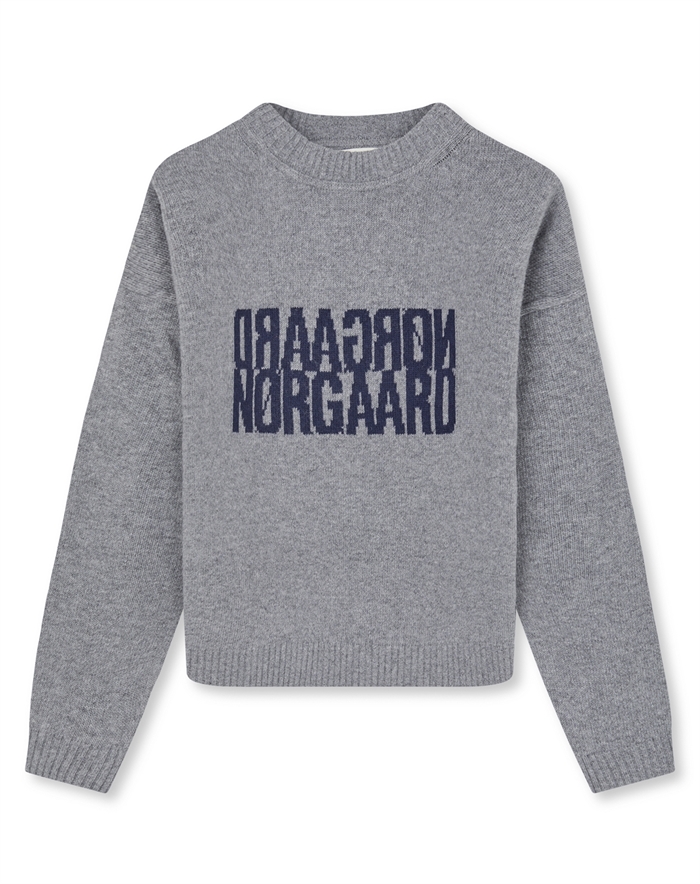 Mads Nørgaard - Yota Knit Tilona Sweater - Mid Grey Melange