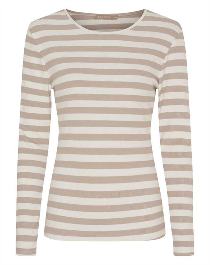  Marta du Chateau - MDCBegonia Langærmet Trøje - Beige Melange