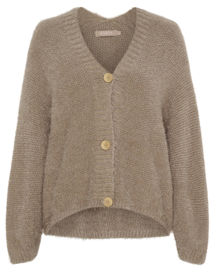 Marta du Chateau - MDCDakota Strikcardigan - Dark Fango