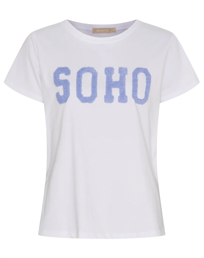Marta Du Chateau - MDCHerdis T-shirt - White/Sky