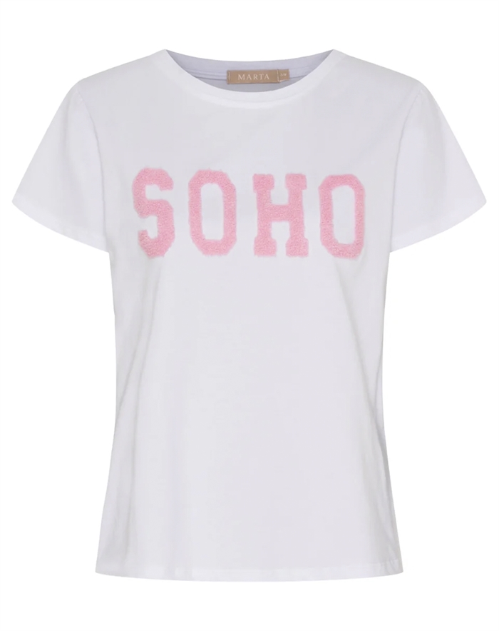 Marta Du Chateau - MDCHerdis T-shirt - White/Baby