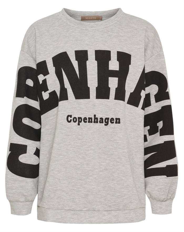 Marta du Chateau - MDCHibiscus Sweatshirt - Grey/Black