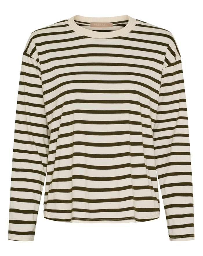 Marta du Chateau - MDCKara Langærmet Trøje - Olive