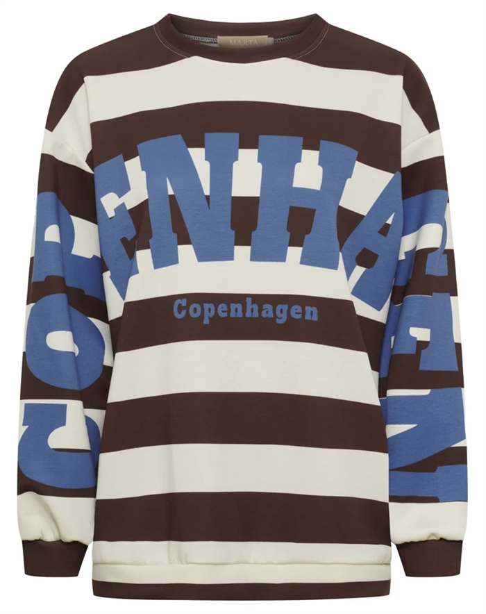 Marta du Chateau - MDCNerina Sweatshirt - Choco/Jeans Blue