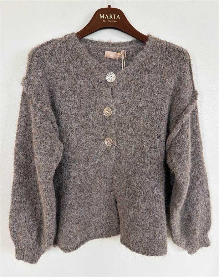 Pre Sale // Marta du Chateau - MDCNovella Strikcardigan - Moro