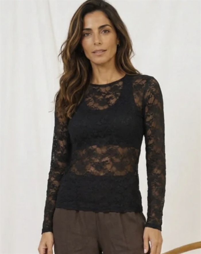 Marta du Chateau - MDCPrimula Langærmet Trøje - Black